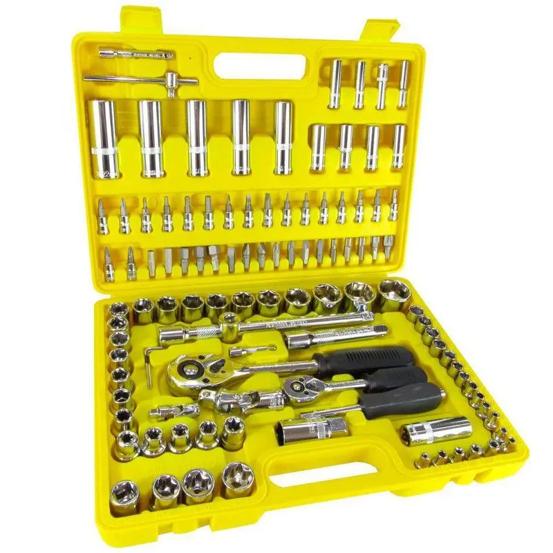 Ferramentas Jogo Maleta 108 Pcs Pito Soquete 1/4 1/2