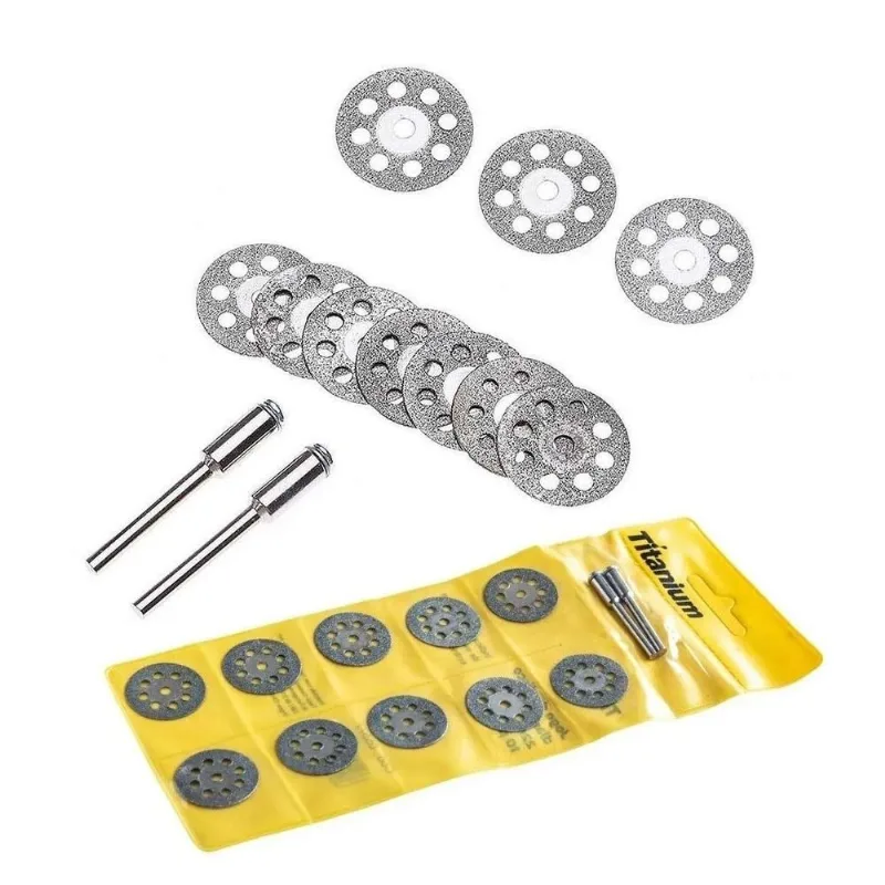 Kit 10 Disco De Corte Diamantado Para Micro Retífica 2 Haste
