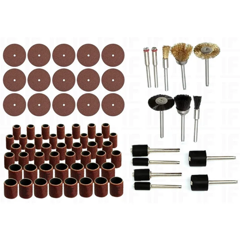 Kit Acessórios Micro Retifica Lixas Escovas