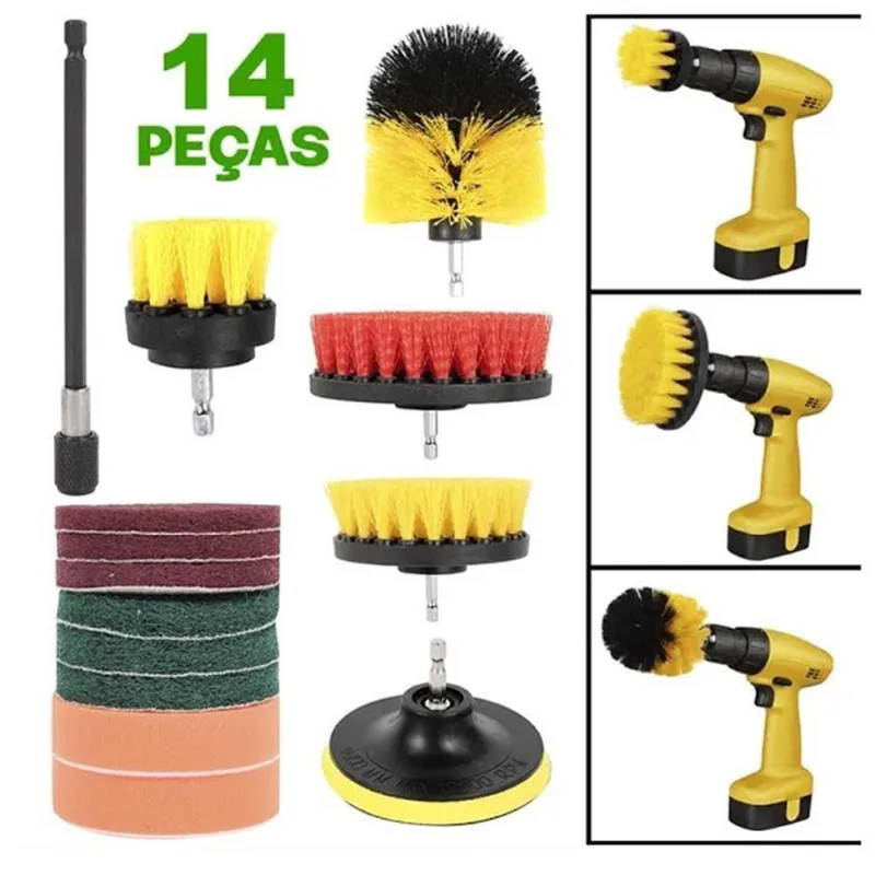 Jogo Escova Nylon 14 Pc Para Furad. Haste 06066 Titanium