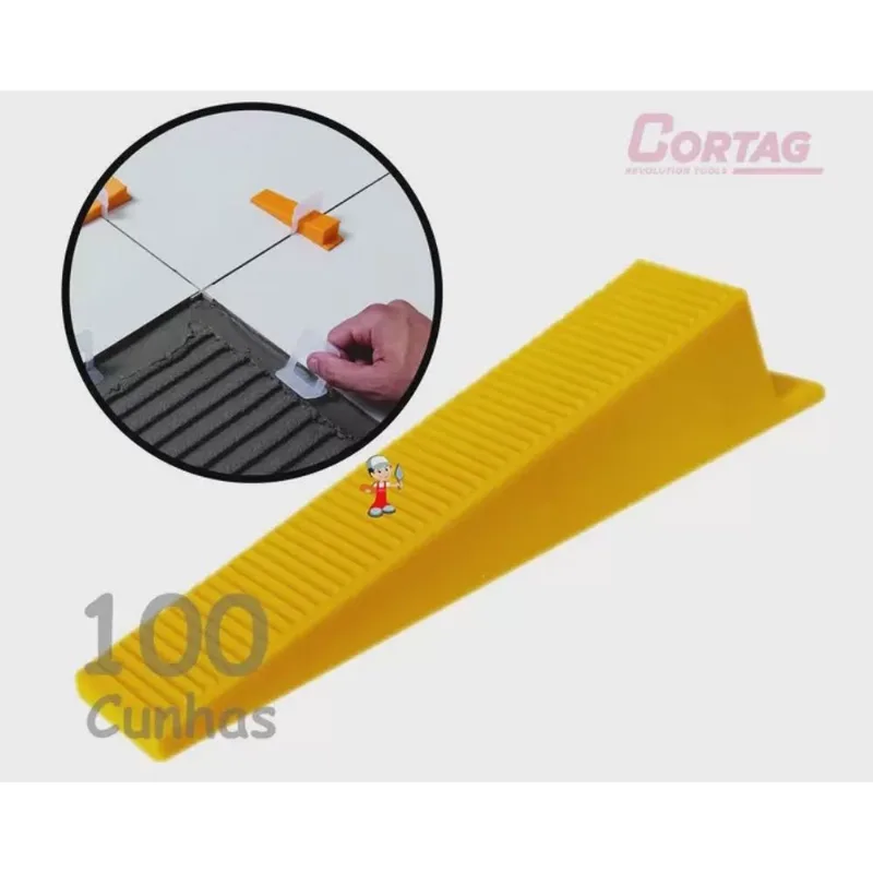 Cunha Para Azulejos Com 100 Peças 07091 - Titanium