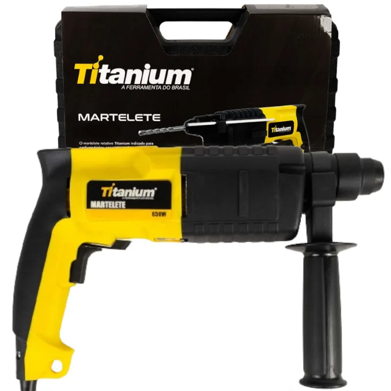 Martelete Perfurador 650W 1,8 joules Sds Plus com acessórios - 07640 - Titanium