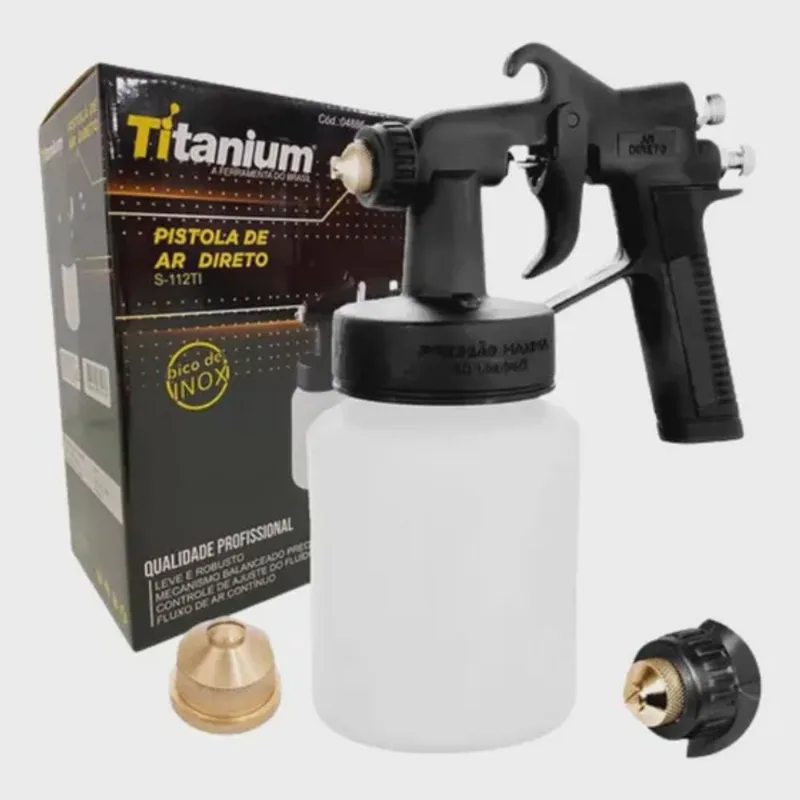 Pistola de Pintura Ar Direto 500ml 4886 - Titanium