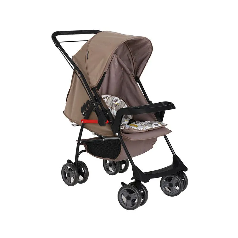 Carrinho de Bebê de Passeio Galzerano 4 Rodas 4 Posições até 15 Kg MILANO REVERSIVEL II Cappuccino/Branco