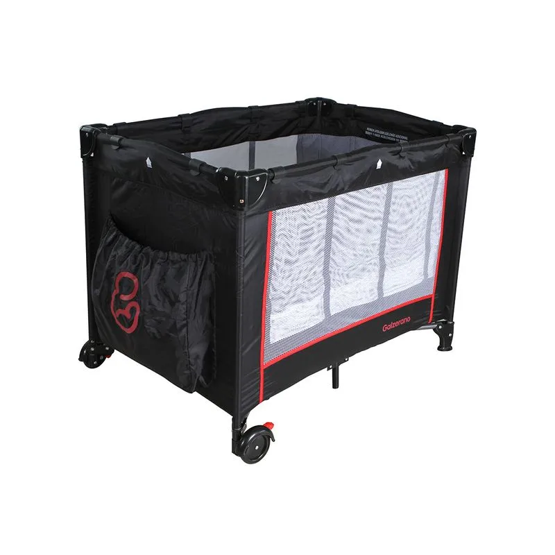Berço Portátil Triton Galzerano 2035PTV Preto e Vermelho suporta até 18 Kg