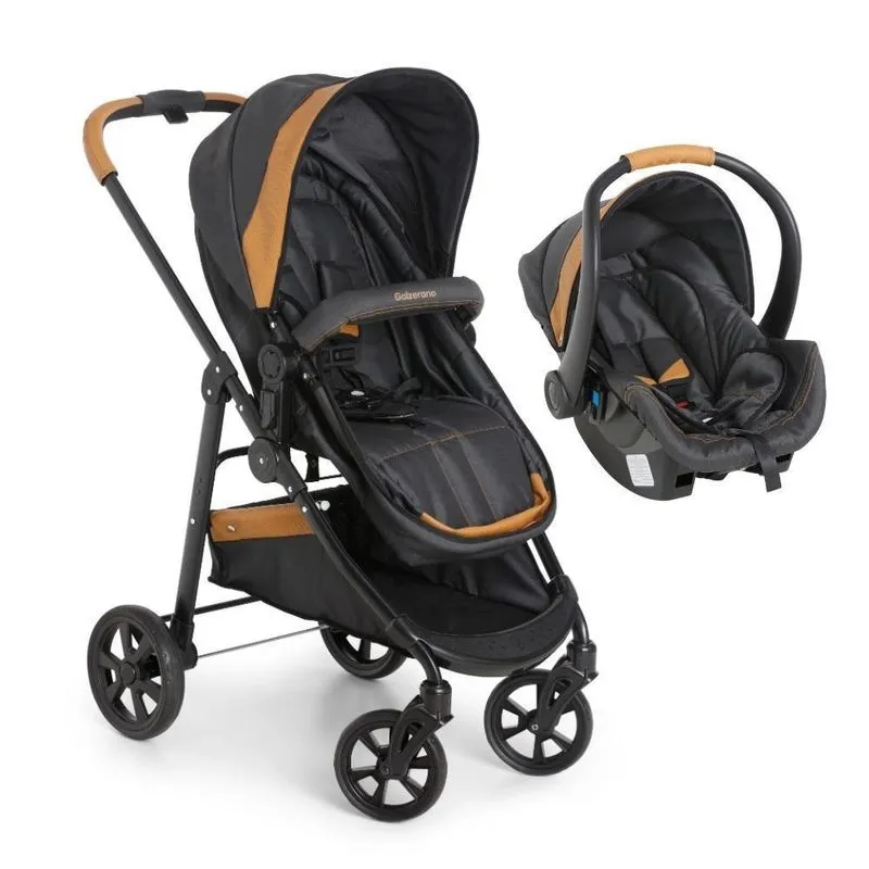 Carrinho Galzerano Extreme Caramelo Com Bebe Conforto