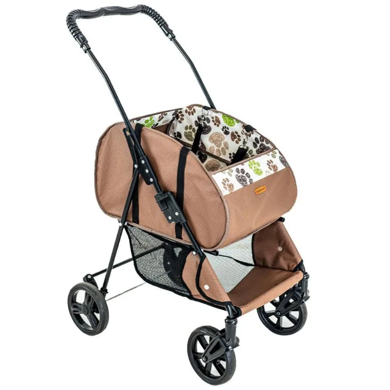 Carrinho De Passeio Pet Leve Marrom - Galzerano