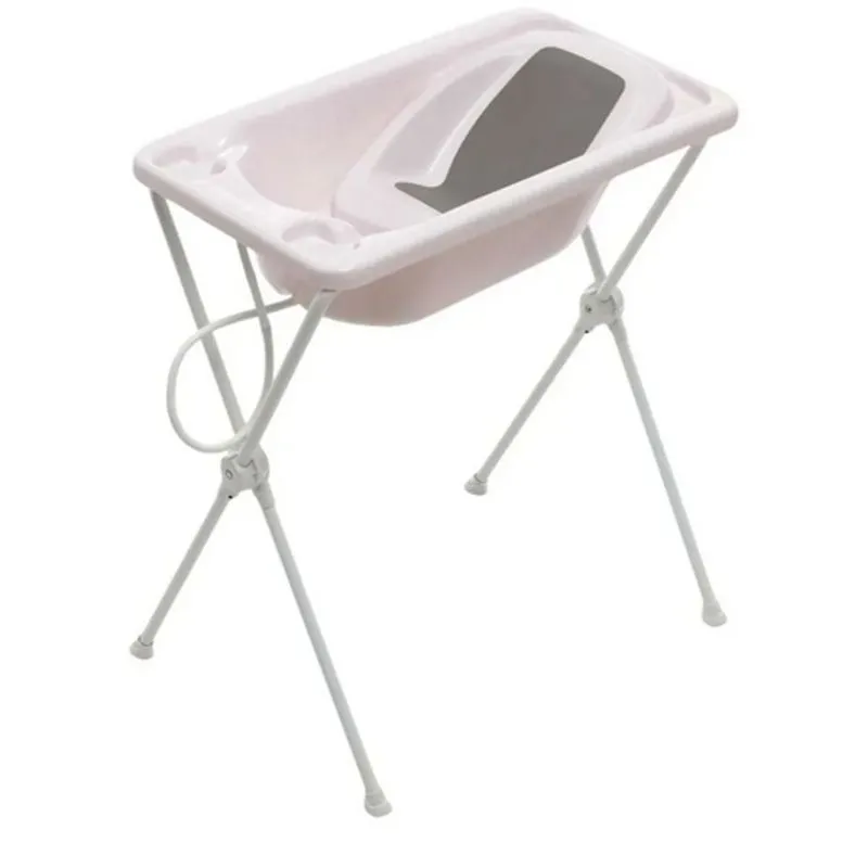 Banheira Bebe Plastica Acqua Trio Candy Rosa Cr - Galzerano