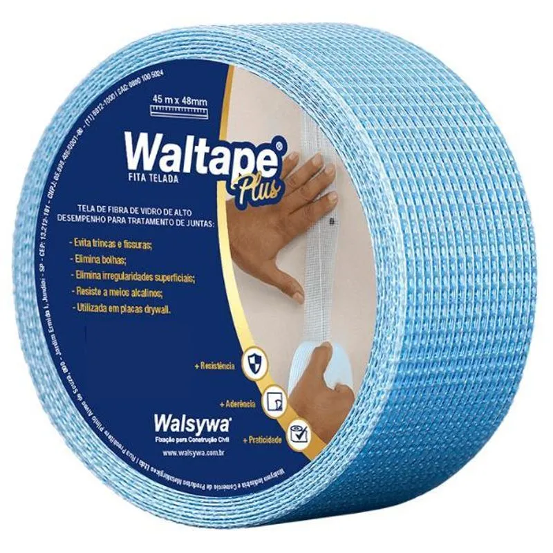 Fita Telada Azul Waltape Plus 45 Metros