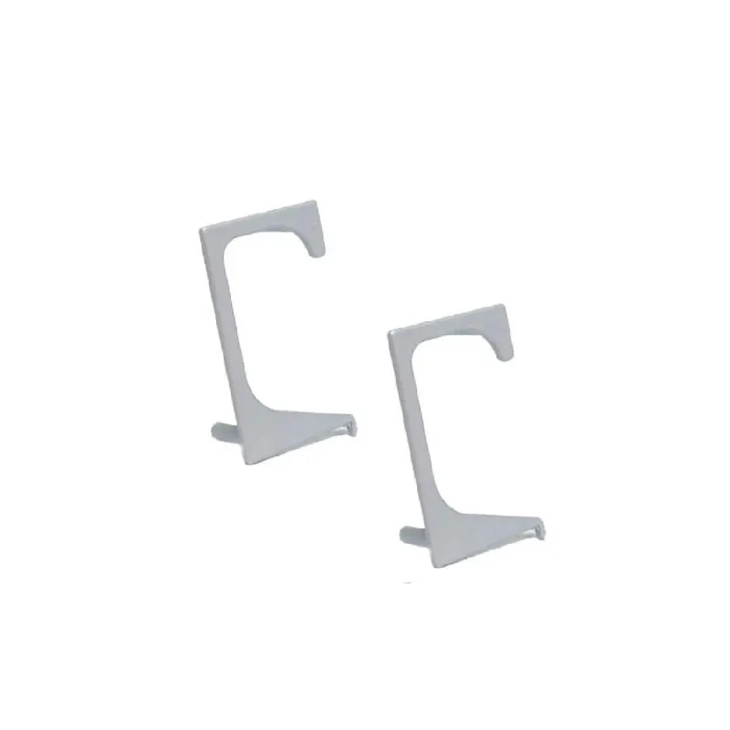 Ponteira PE176 Vazada para Perfil Puxador Gola RM-176 (15mm) Branco Rometal par