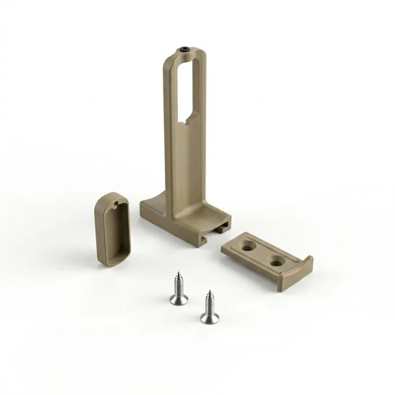 Suporte de Topo para Tubo Cabideiro Oval Vesto 28x12mm Champagne Claro Rometal 12518