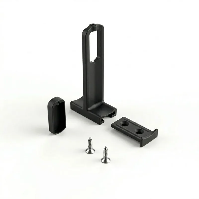 Suporte de Topo para Tubo Cabideiro Oval Vesto 28x12mm Preto Rometal 12518