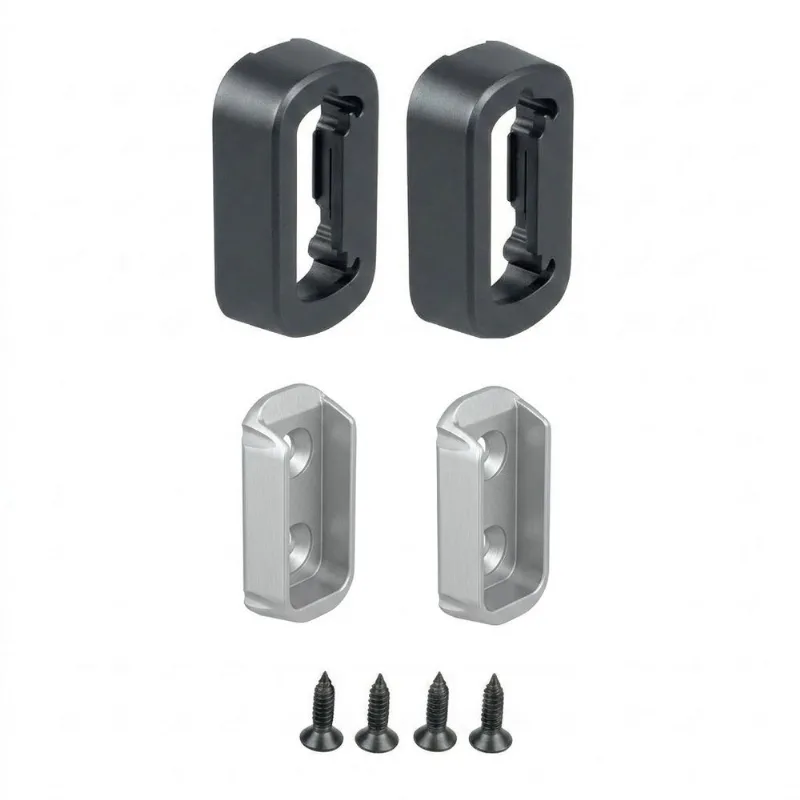 Suporte Lateral para Tubo Cabideiro Oval Vesto 28x12mm Supra Titânio (Par) Rometal 12520