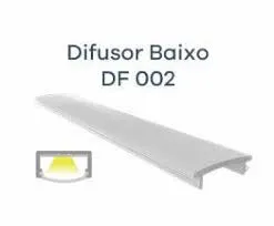 DIFUSOR DF-002 P/ PERFIL LED ACRILICO RM-331 - ROMETAL