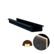PERFIL LED RM-331 PRETO P/ EMBUTIR 3,0 MT C/ DIFUSOR DF-002 - ROMETAL