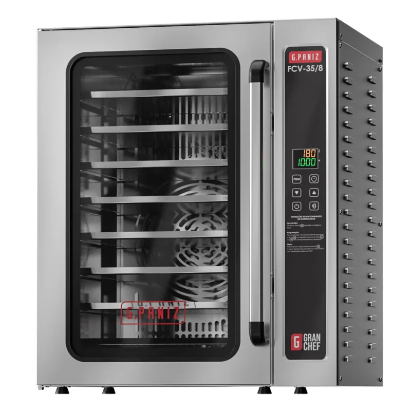 Forno Convector Elétrico Gpaniz GranChef Inox 8 Esteiras com Vapor 220V FCV 35/8