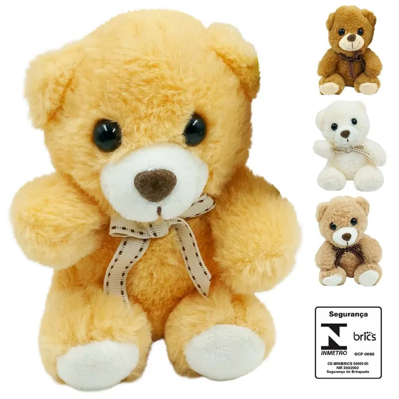 Urso de Pelúcia 13cm em Poliéster Fizzy