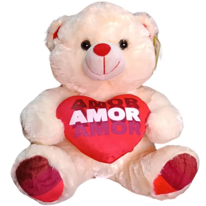 Urso de Pelúcia Pequeno Coração Amor E Love Fizzy