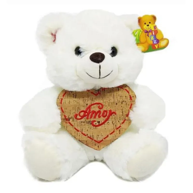 Urso Pelúcia Coração Palavra Amor 25cm 7908204401902