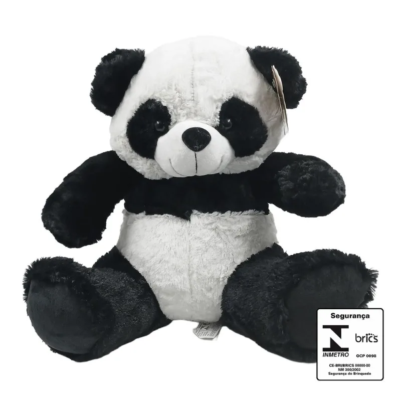 Panda de Pelúcia 33cm em Poliéster Fizzy