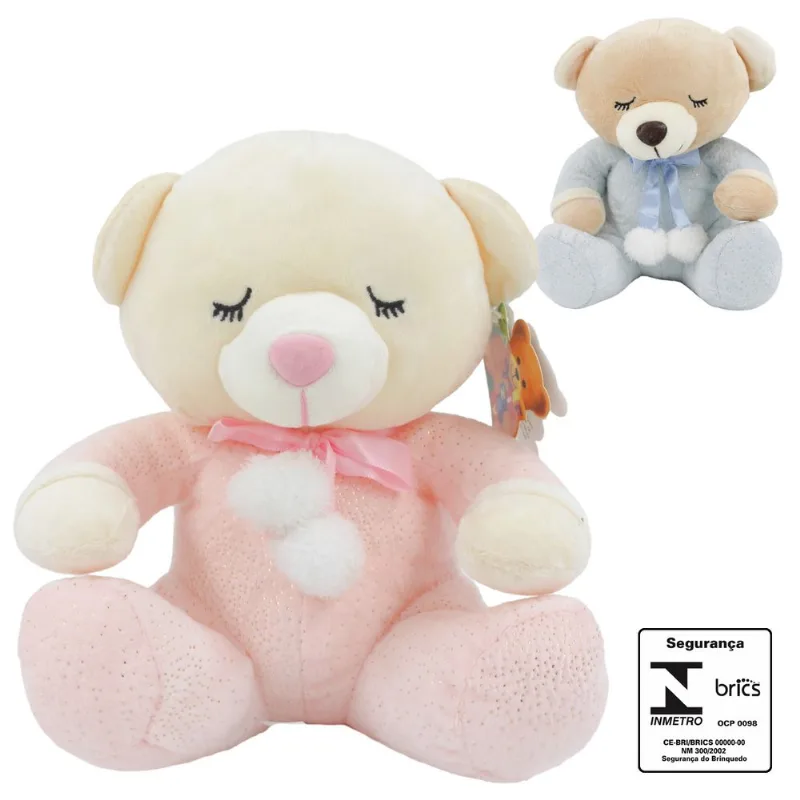 Urso de Pelúcia 22cm em Poliéster Fizzy