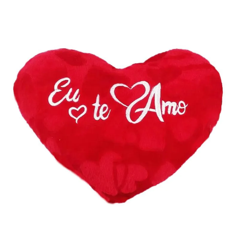 Almofada De Coraçao Eu Te Amo - Vermelho