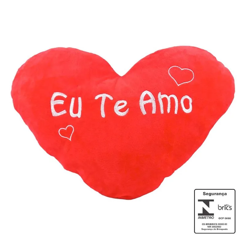 Almofada Coração 41cm em Poliéster Fizzy