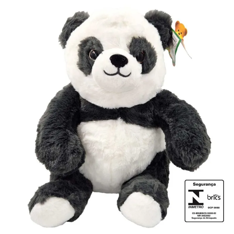 Panda de Pelúcia 32cm em Poliéster Fizzy