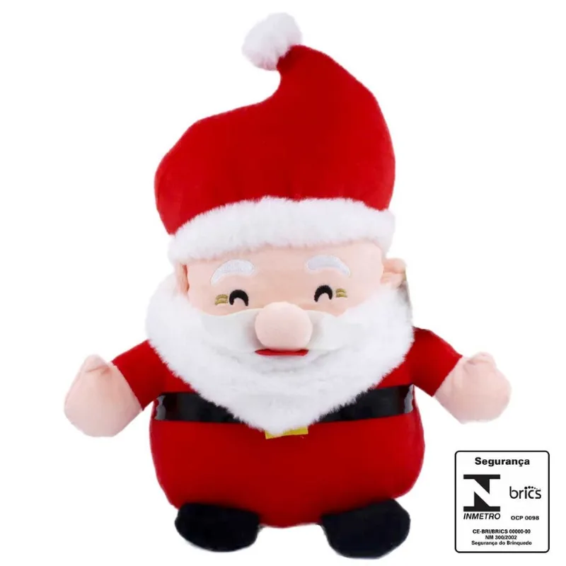 Bonecos de Pelúcia Natalinos 30cm em Poliéster Fizzy
