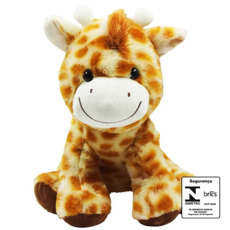 Girafa de Pelúcia 28cm em Poliéster Fizzy