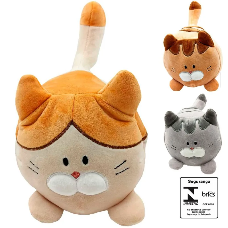 Gato de Pelúcia 15cm em Poliéster Fizzy SORTIDOS