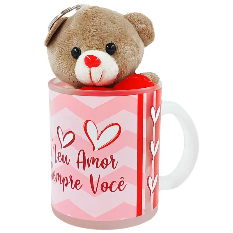 Kit Caneca Namorados 2 Peças em Vidro Fizzy-Modelo 1