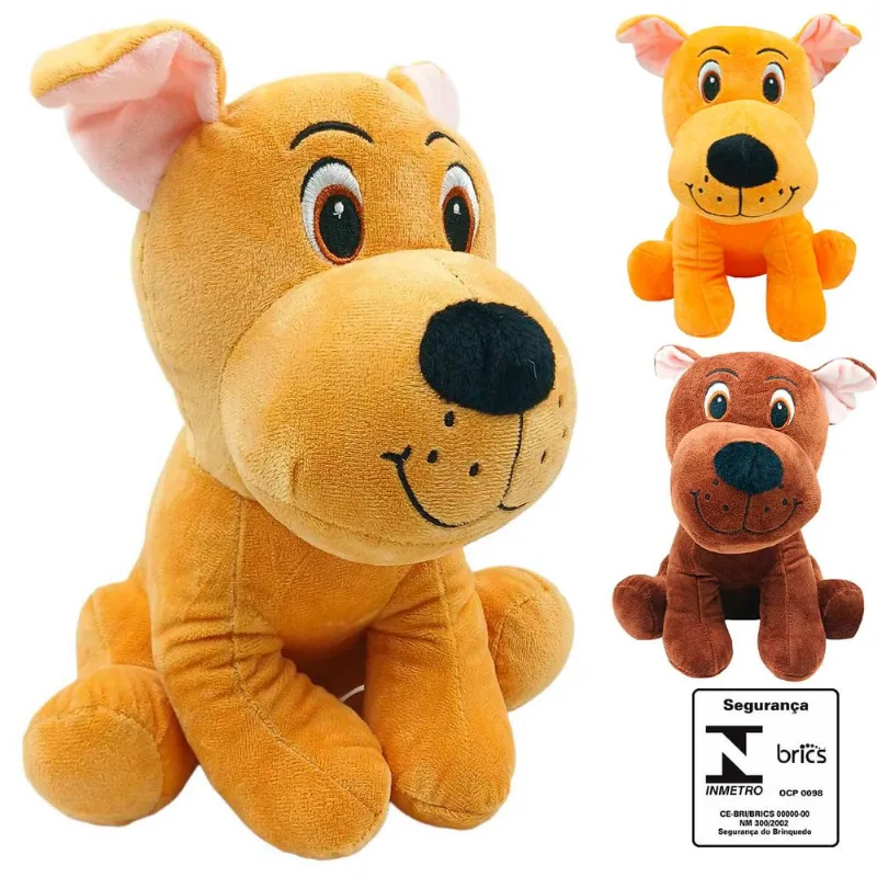 Cachorro de Pelúcia 25cm em Poliéster Fizzy-Cores Sortidas