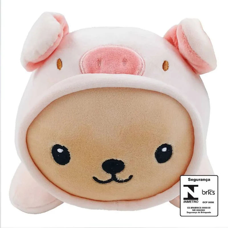 Animais Diversos de Pelúcia 24cm em Poliéster Fizzy-Modelo 1 Porco