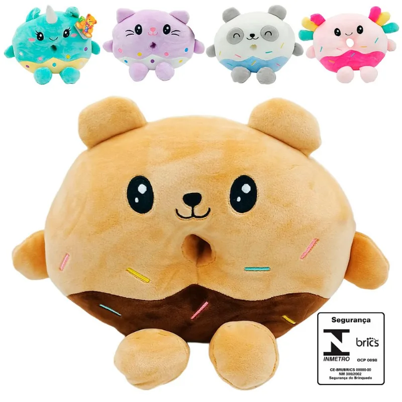 Bichinhos de Pelúcia Donut 23cm em Poliéster Fizzy SORTIDOS