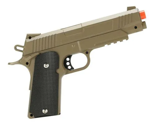 Pistola Airsoft Spring 1911 Galaxy G.38D Full Metal Desert