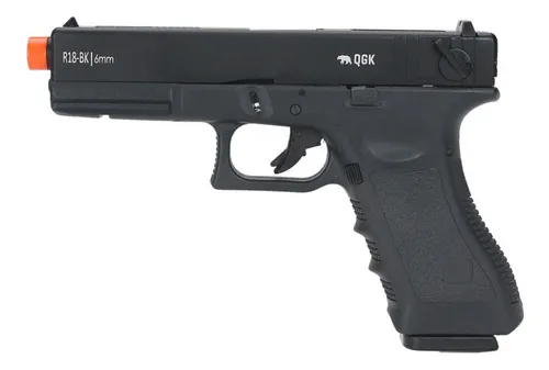 Pistola Airsoft R18 Black Gbb Full Auto 6mm - QGK
