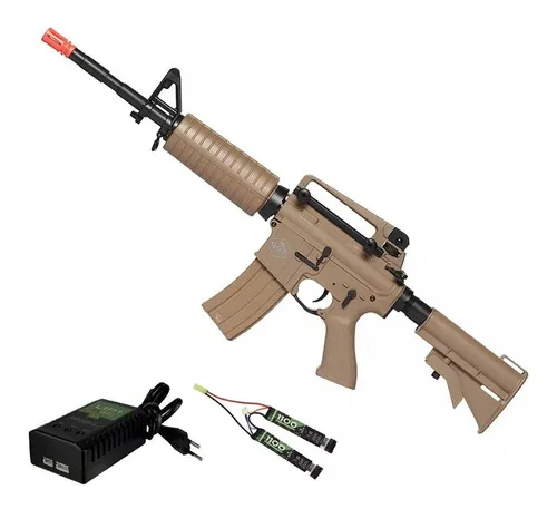 Rifle De Airsoft Elétrico M4 Qgk Mike S-2 Aeg Bivolt Ras