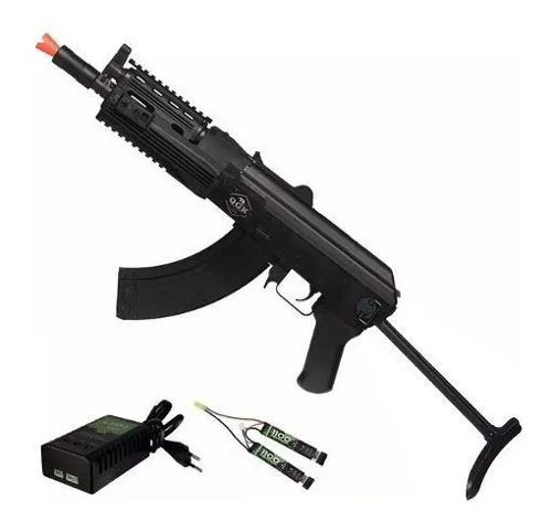 Rifle de Airsoft Elétrico Ak47 Sierra Tactical Ris Qgk Aeg Bivolt