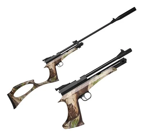 Carabina Pistola Híbrida Pressão Co2 QGK Cobra Camo 5.5mm
