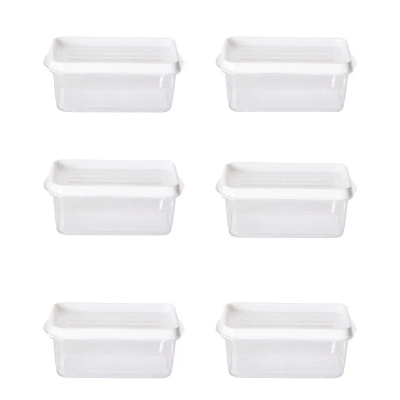 Kit 6 Potes Multiuso Geladeira Armario Fruta Biscoito Aveia