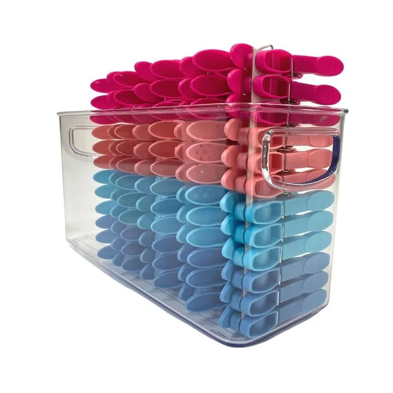 Combo Para Lavanderia Prendedores De Roupa E Organizador