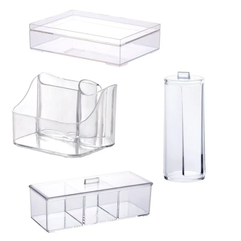 Kit Para Organizar Maquiagens Banheiro Secador Algodão
