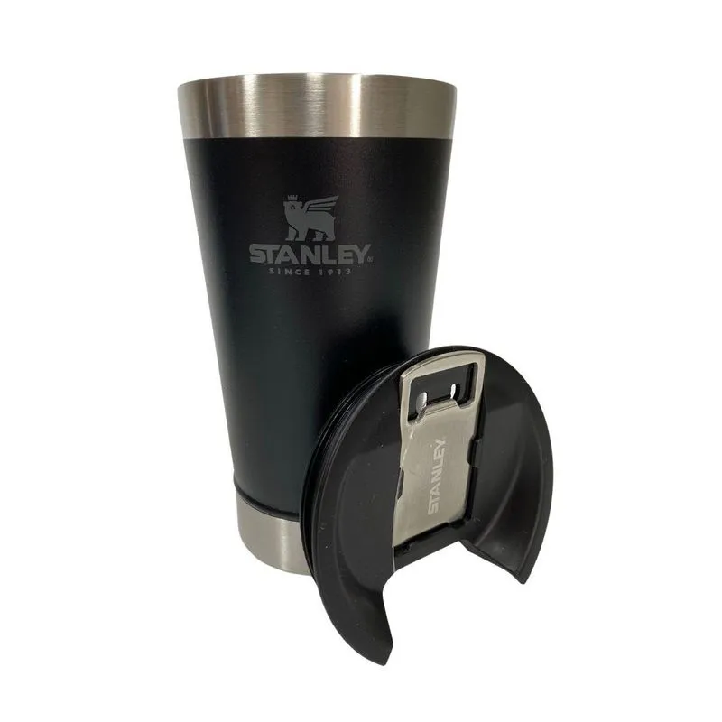 Copo Stanley Preto Com Tampa 473ml Térmico Com Abridor