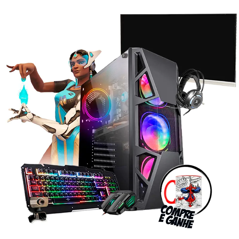 Pc Gamer Bravus i7 GTX 1650 16GB Hd 1TB SSD 120GB Mon. 24'