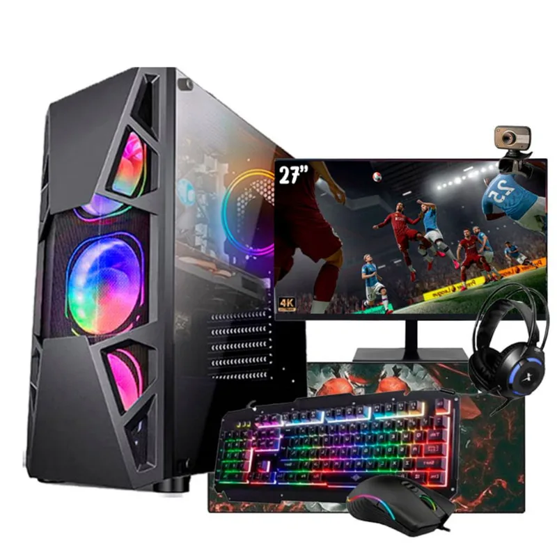 Pc Gamer Barato i7 Ssd 120Gb Gtx1050 16Gb Hd 1Tb Monitor 27