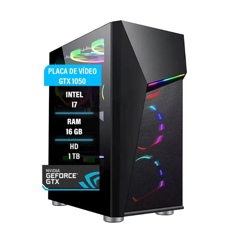 Pc Gamer I7 16Gb DDR3 gtx 1050 HD 1TB ssd 240GB