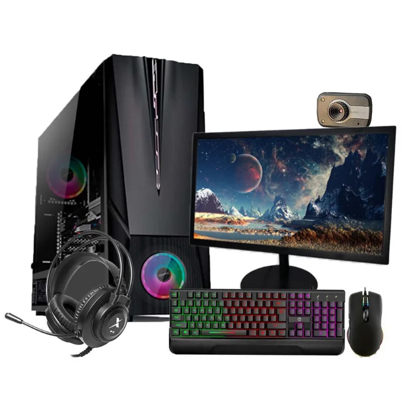 Pc Gamer Completo I5 3470 16Gb Gt 1030 Ssd 480Gb Monitor 19'