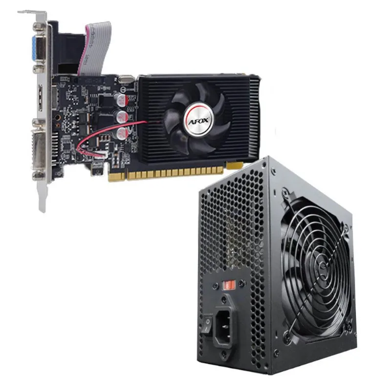 Kit Fonte Atx 650W E Placa De Vídeo Gt 730 4Gb