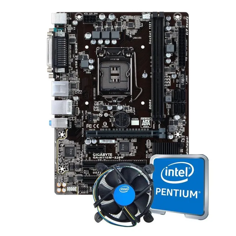 Kit Upgrade Intel Pentium G4560 Placa Mãe H110m Com Cooler